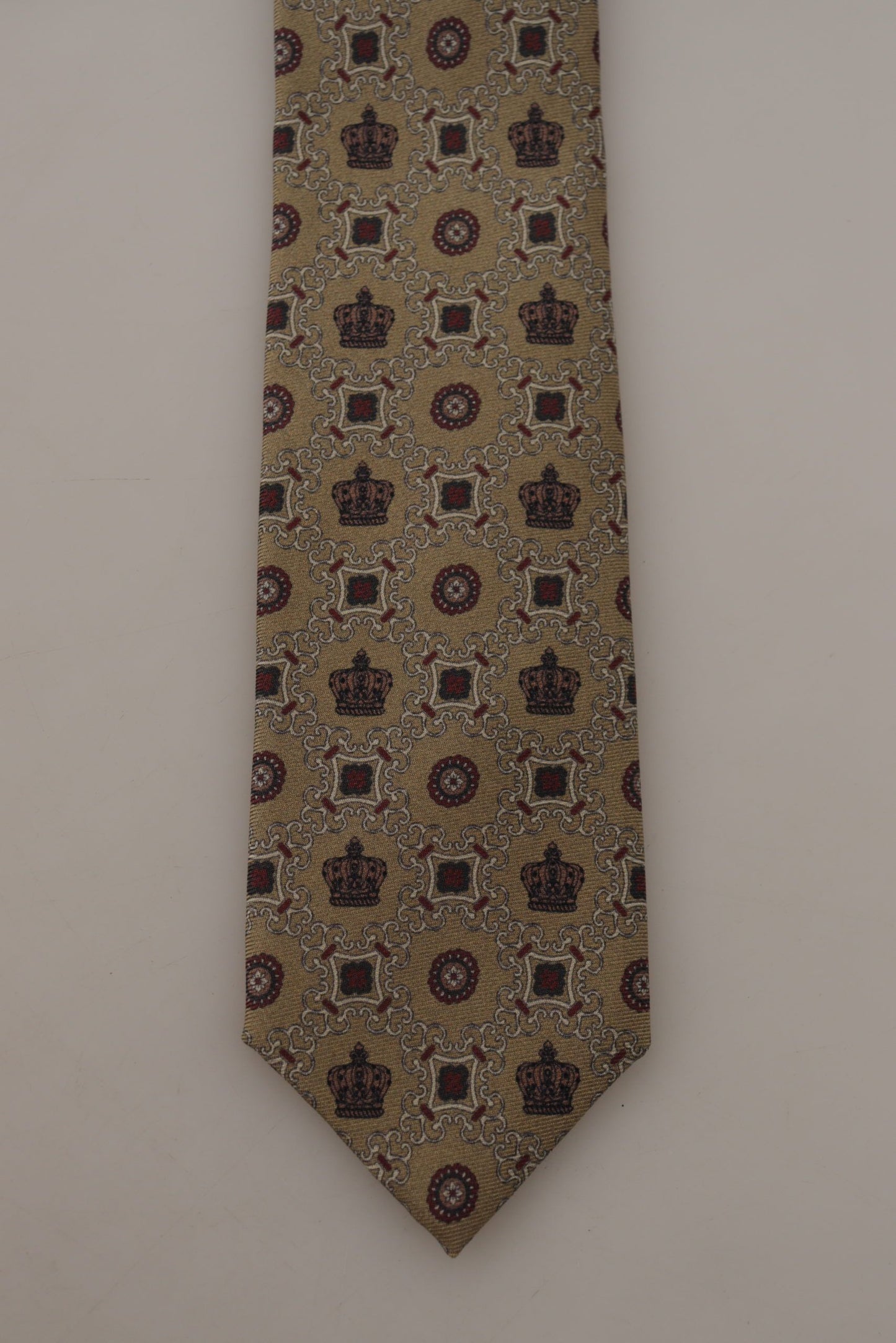 Dolce & Gabbana Elegant Silk Beige Necktie