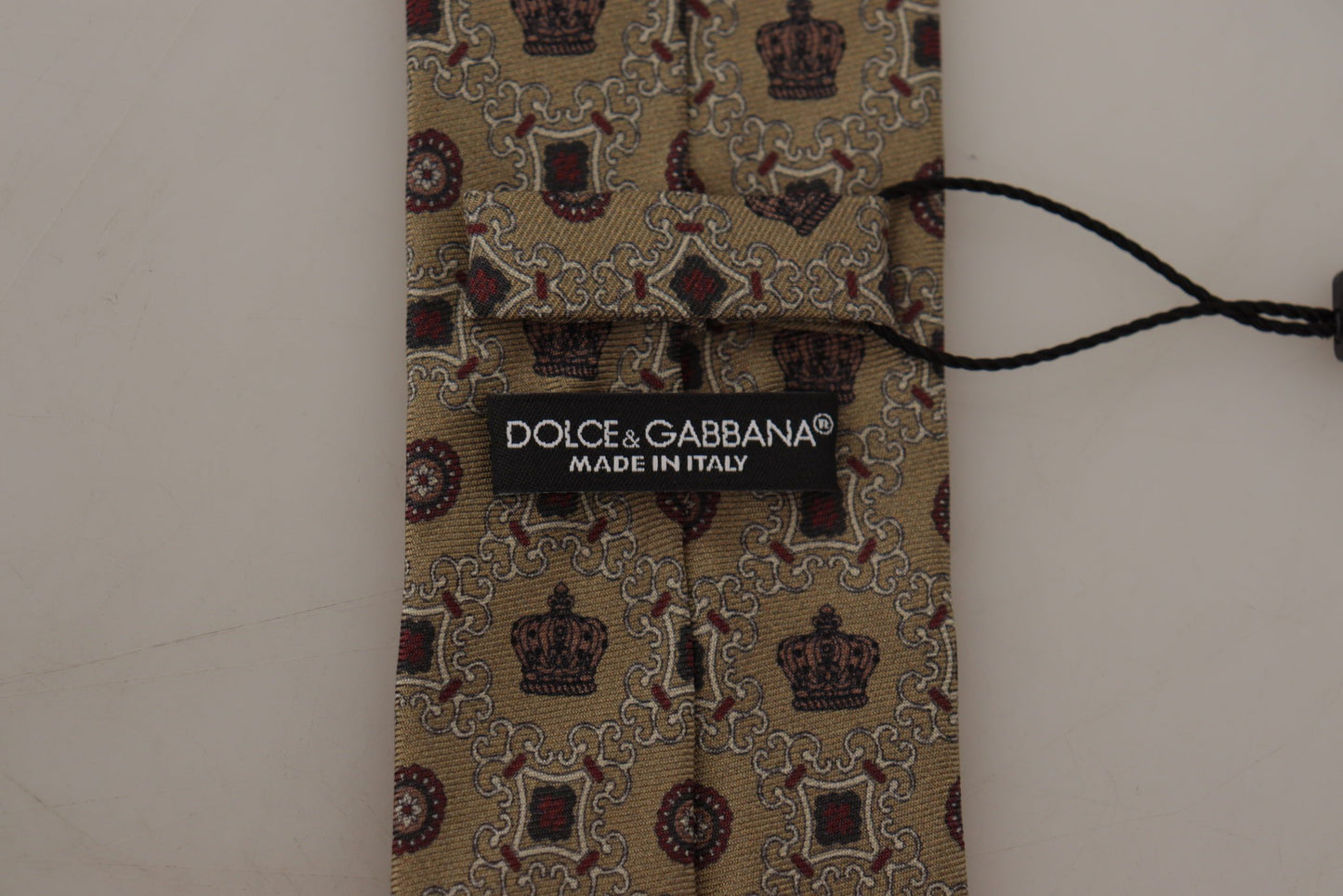 Cravate beige en soie Dolce &amp; gabbana