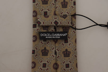 Cravate beige en soie Dolce &amp; gabbana