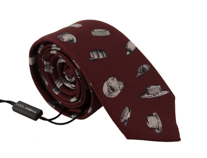 Dolce & Gabbana Maroon Elegance Silk Tie