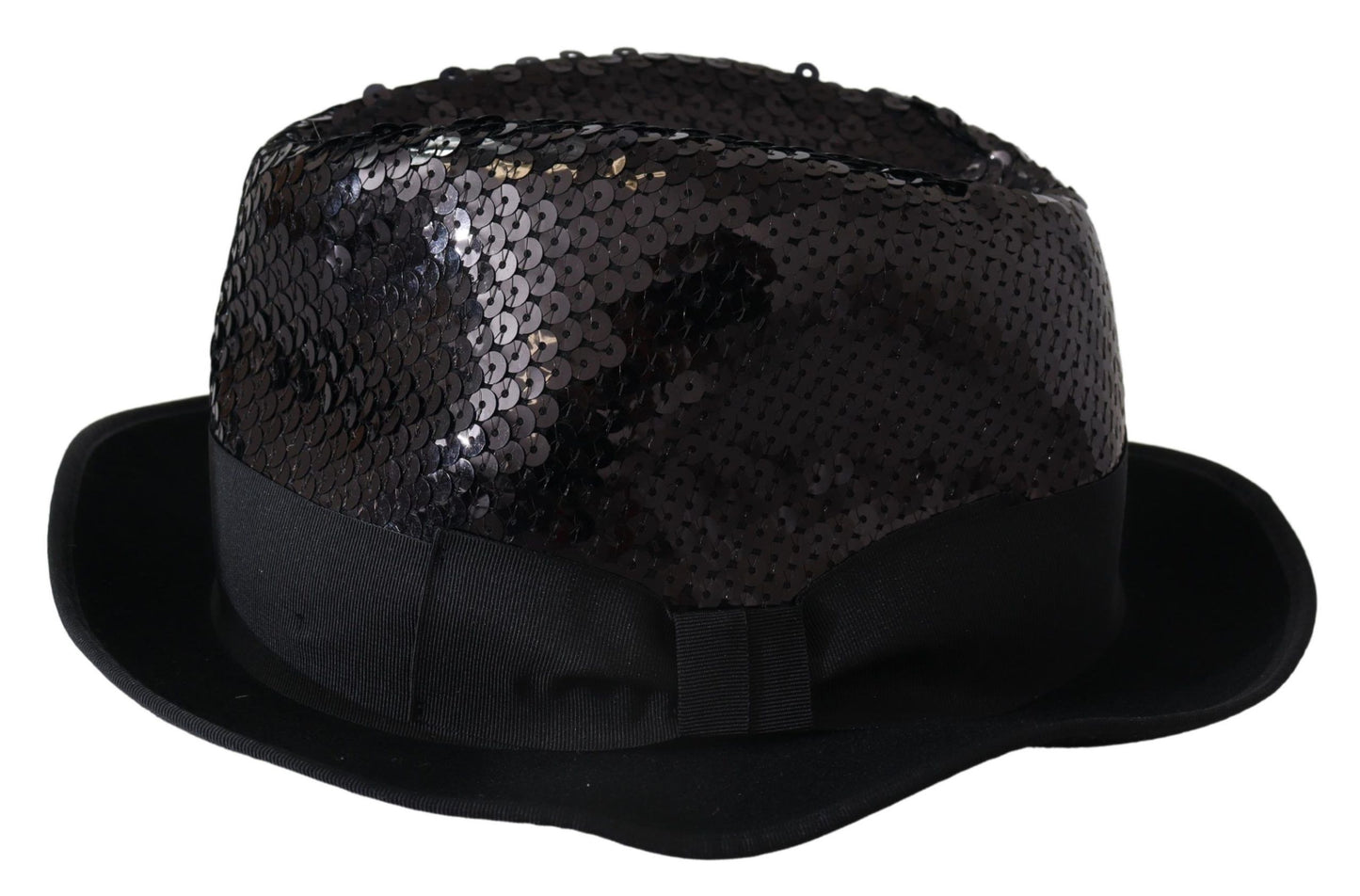 Dolce & gabbana black sequin fedora hat