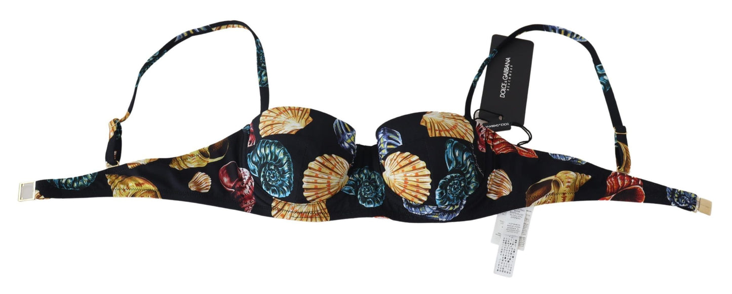 Dolce & gabbana seashell-print bikini top