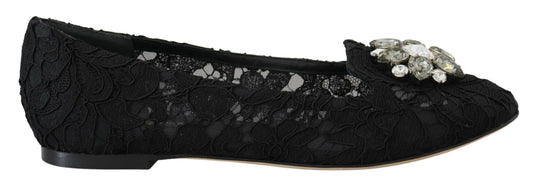 Dolce &amp; Gabbana - Chaussures vally plates en dentelle florale