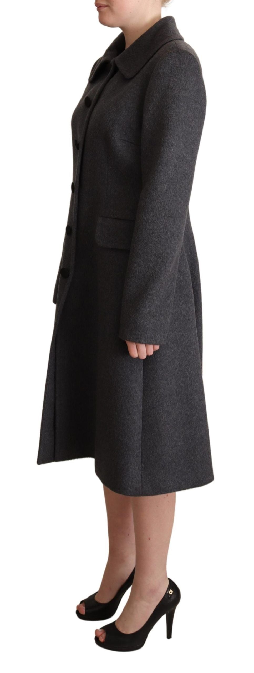 Trench-coat en cachemire gris Dolce &amp; gabbana