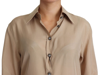 Dolce & gabbana beige silk shirt