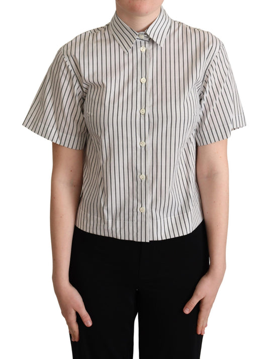 Dolce & gabbana monochrome striped polo shirt