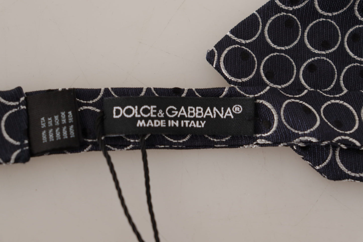 Noeud papillon en soie noir et blanc Dolce &amp; gabbana