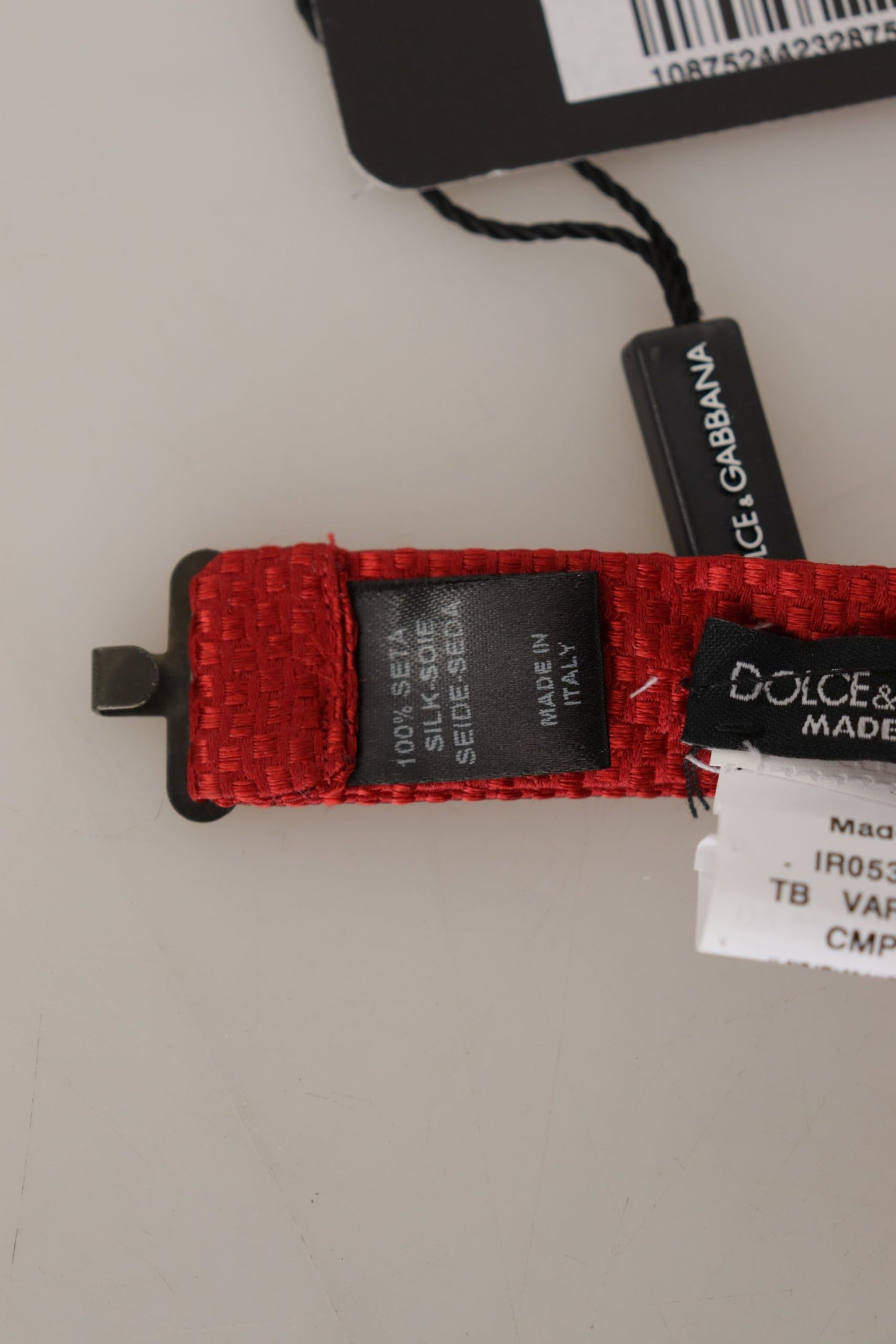 Noeud papillon en soie rouge Dolce &amp; gabbana