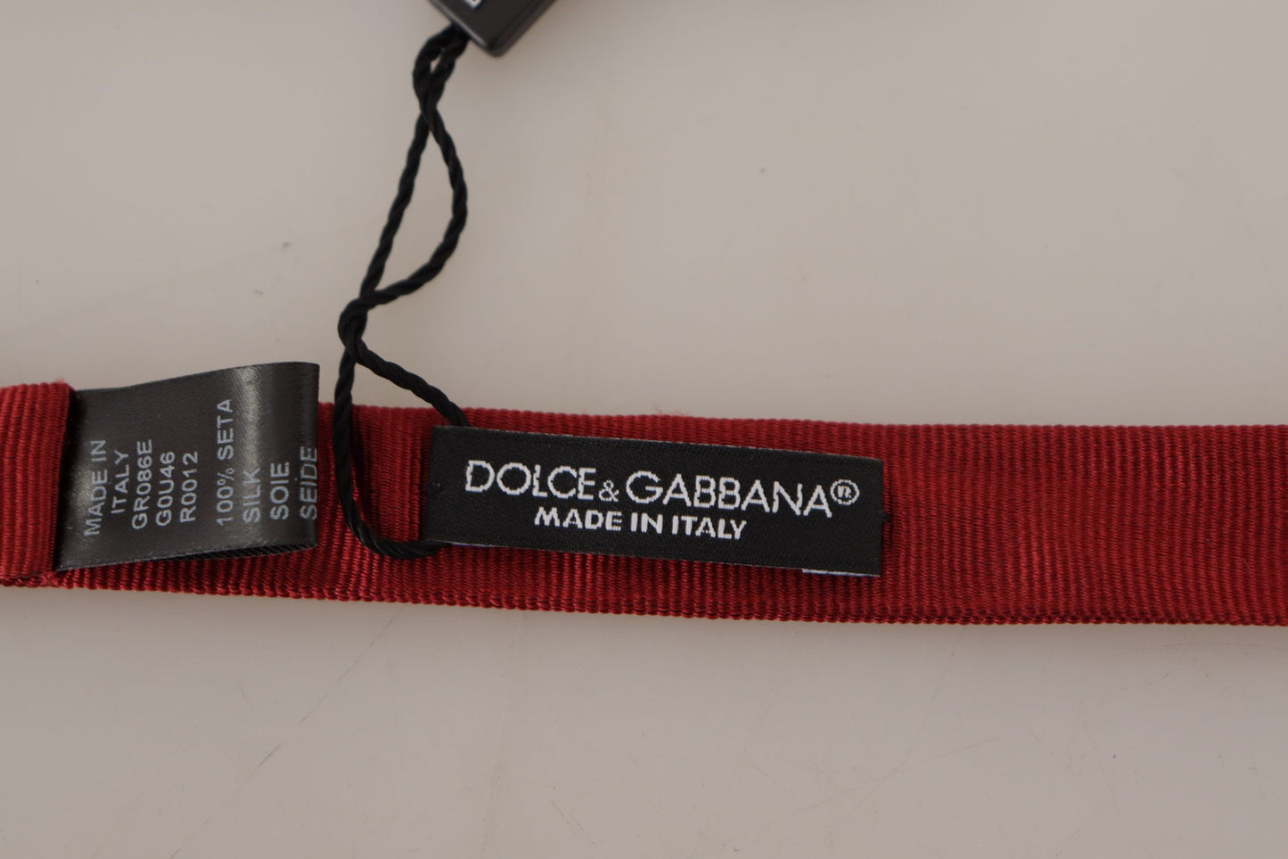 Noeud papillon en soie rouge Dolce &amp; gabbana