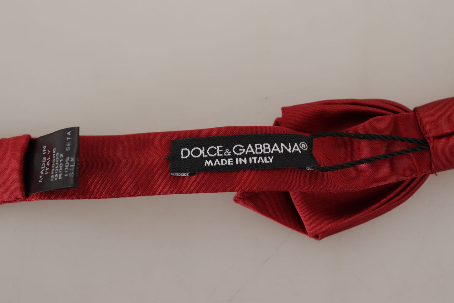 Noeud papillon en soie rouge Dolce &amp; gabbana