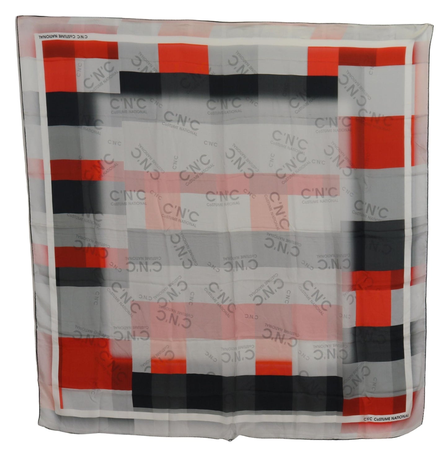Costume national checkered silk scarf