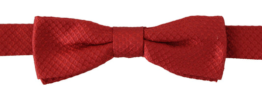 Dolce & gabbana red silk bow tie