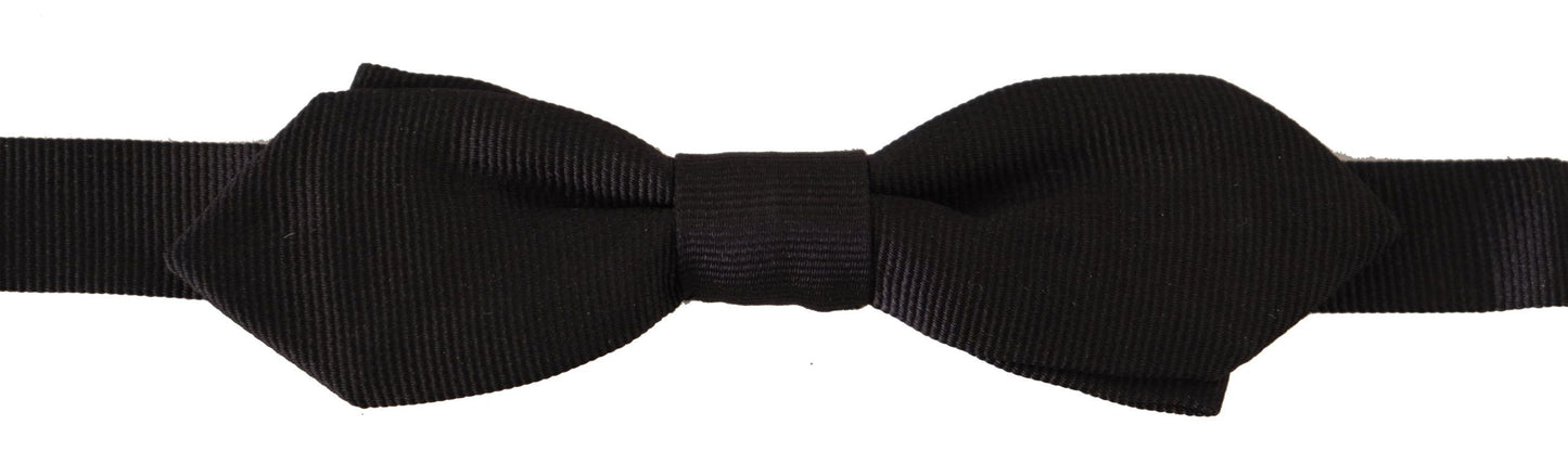 Dolce & Gabbana Elegant Black Silk Bow Tie