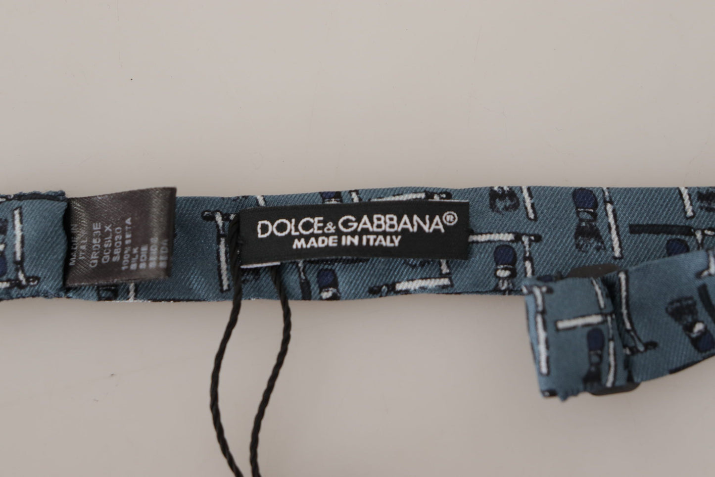 Noeud papillon bleu en soie Dolce &amp; gabbana