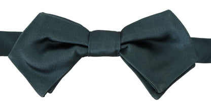 Dolce & Gabbana Elegant Green Silk Bow Tie