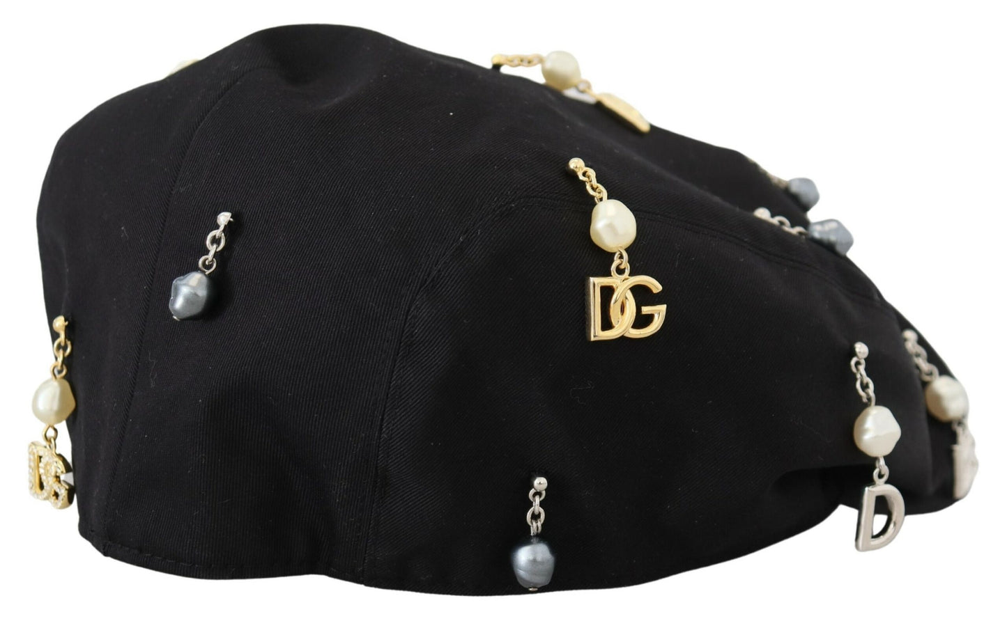 Dolce & gabbana black cotton newsboy hat