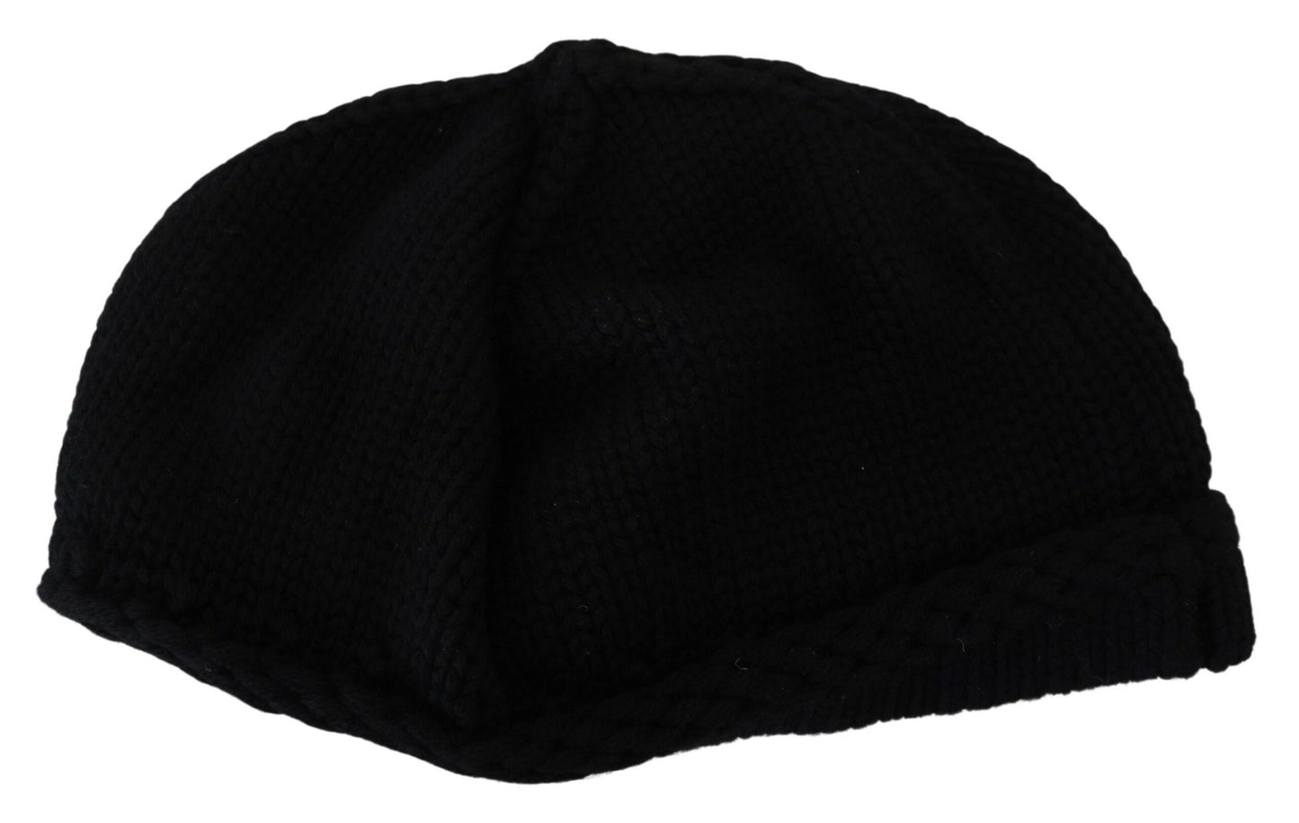 Bonnet en laine vierge noire Dolce &amp; Gabbana