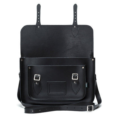 Handmade Leather Satchel - Black