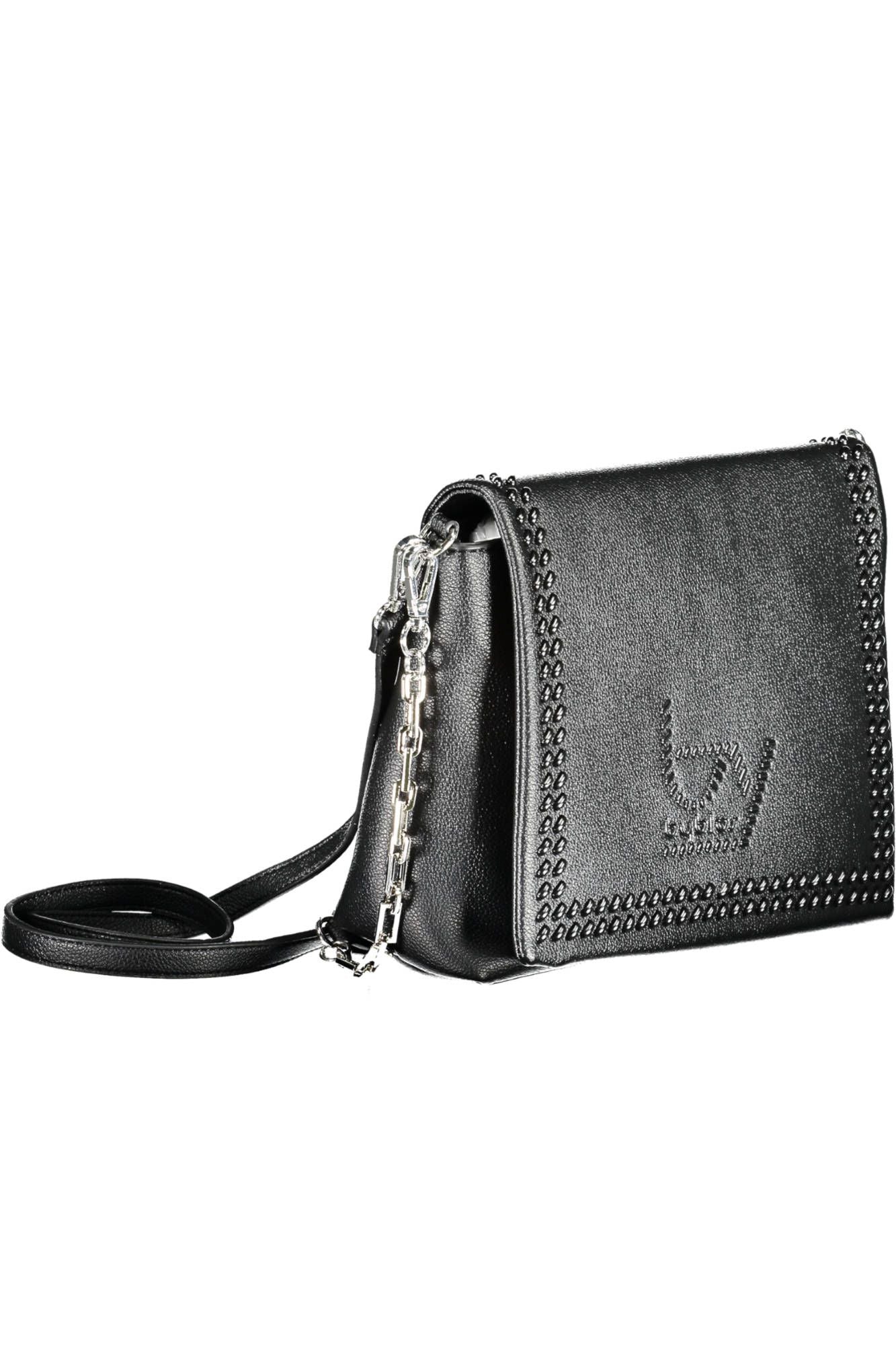 BYBLOS Elegant Chain-Handle Black Shoulder Bag