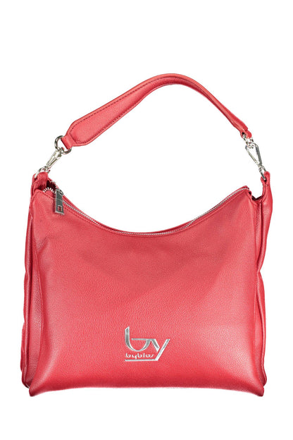 BYBLOS Elegant Red Chain-Handle Convertible Handbag