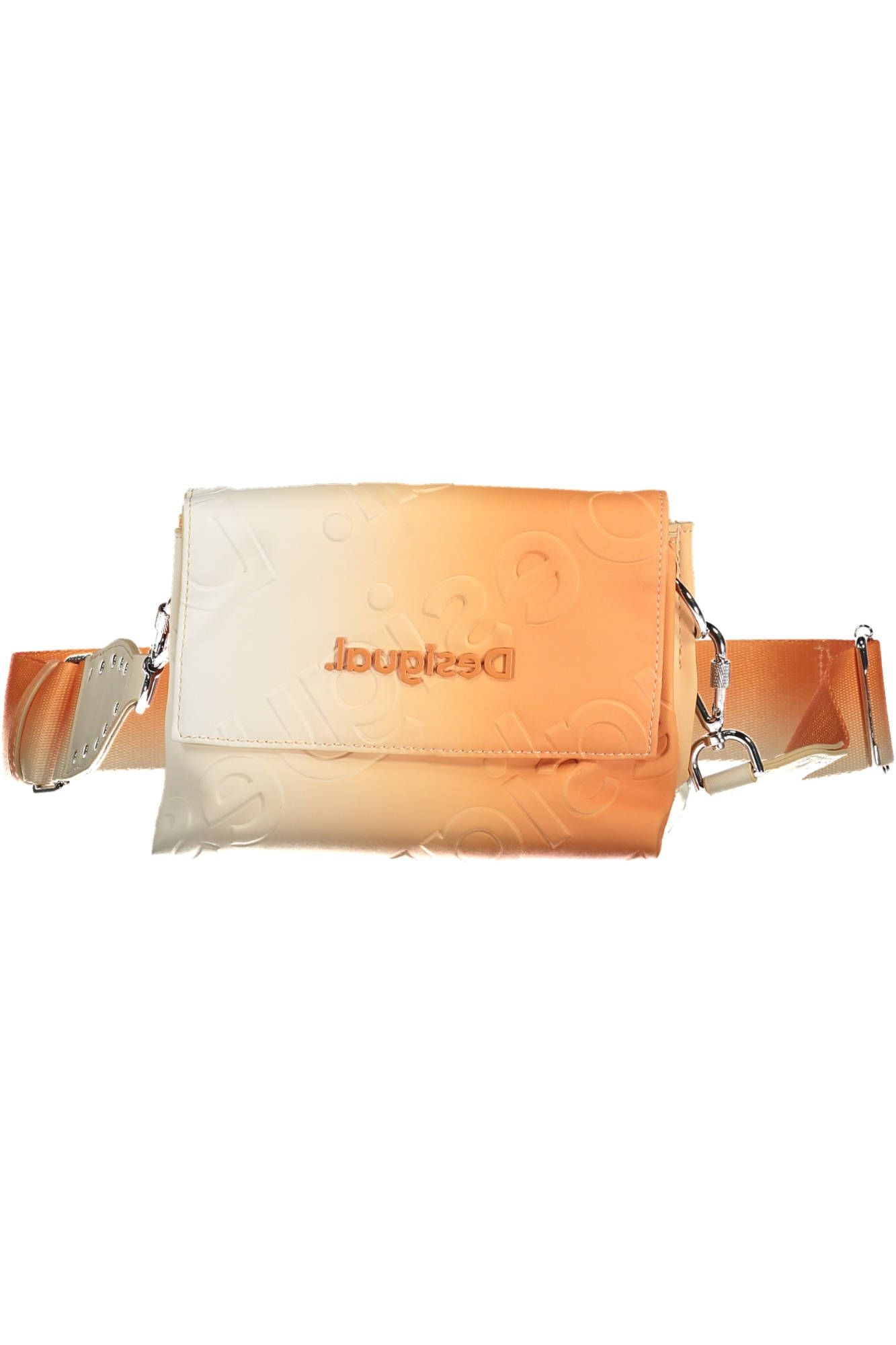 Desigual Chic Orange Contrast Detail Handbag