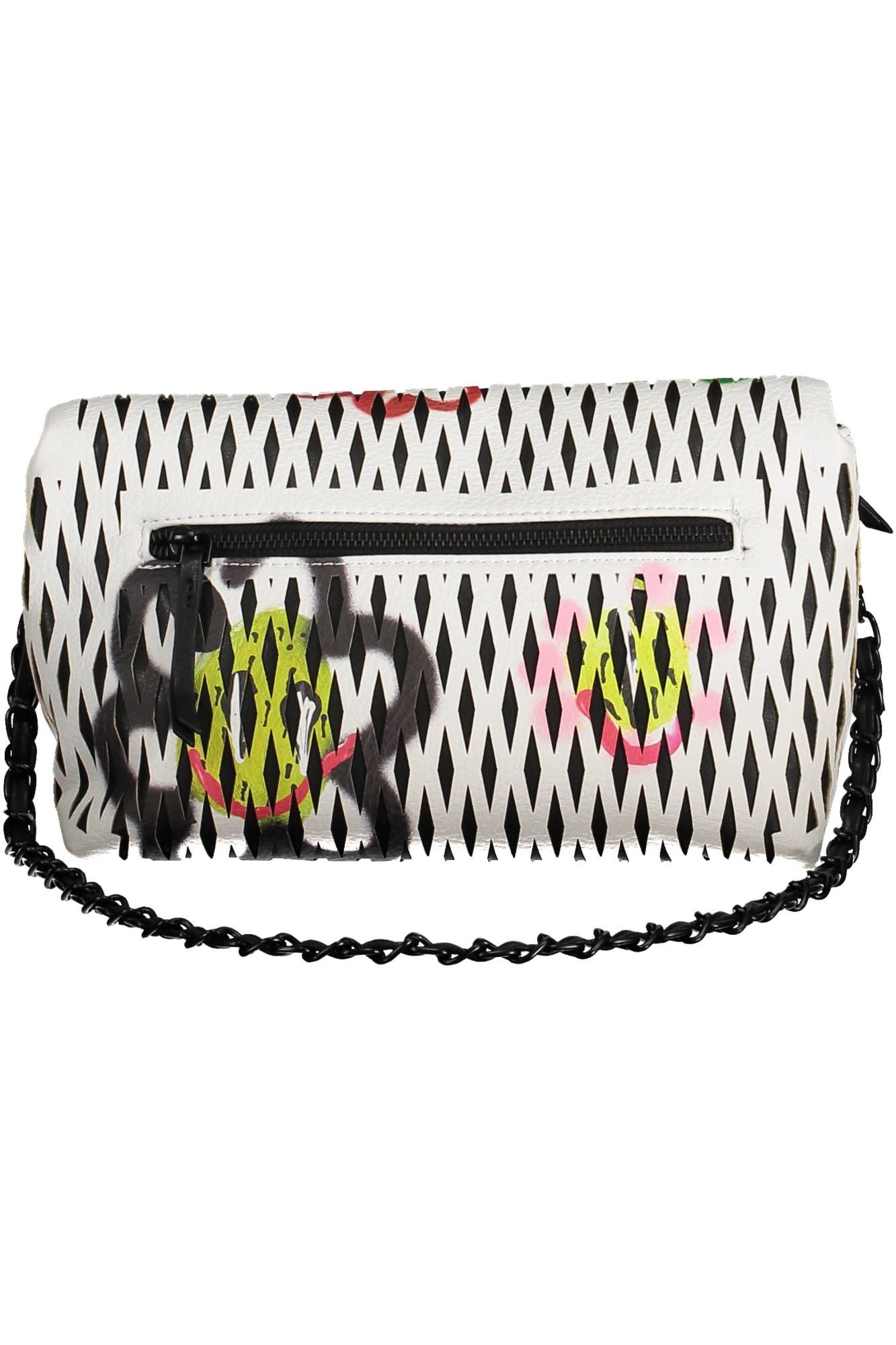 Desigual Chic White Contrasting Details Handbag