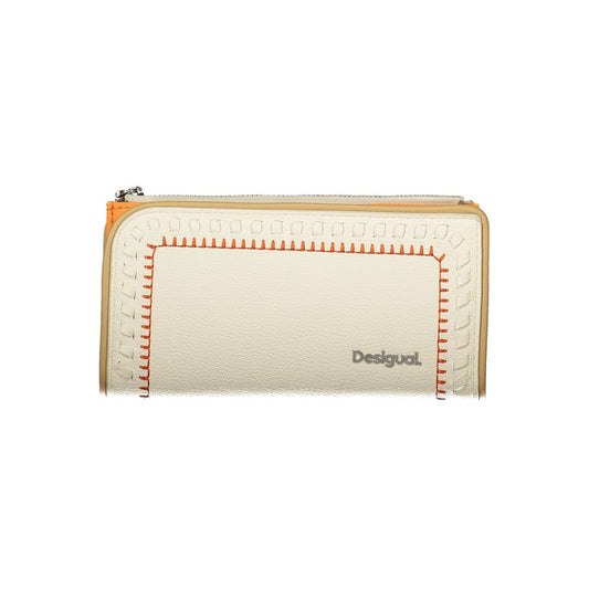 Desigual dual-compartment white wallet