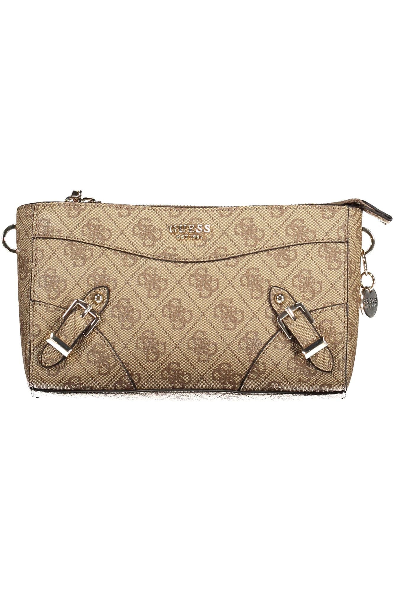 Sac bandoulière Guess jeans beige avec détails contrastés