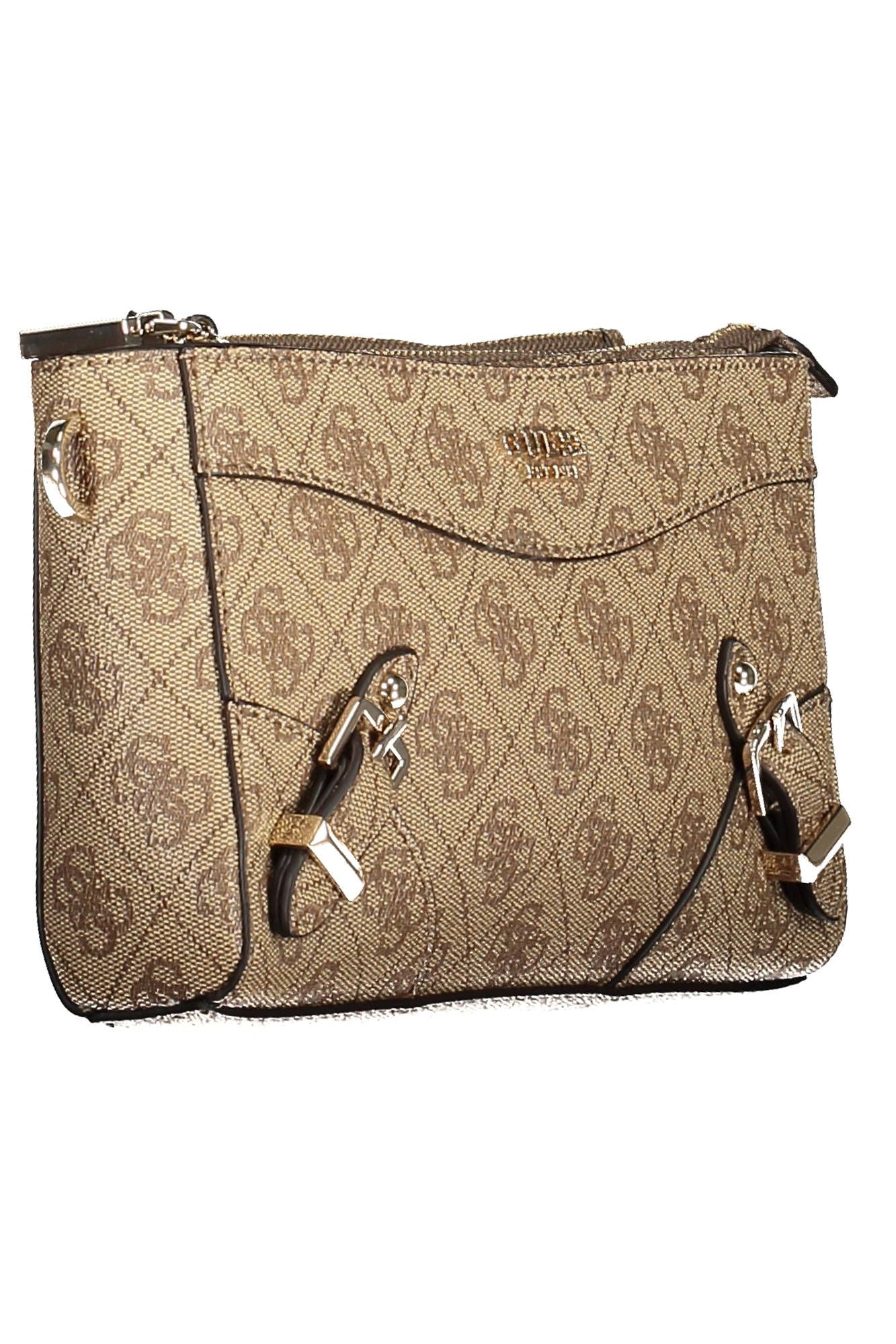 Sac bandoulière Guess jeans beige avec détails contrastés