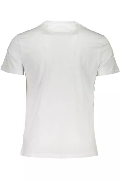 T-shirt blanc à col rond La Martina avec logo imprimé