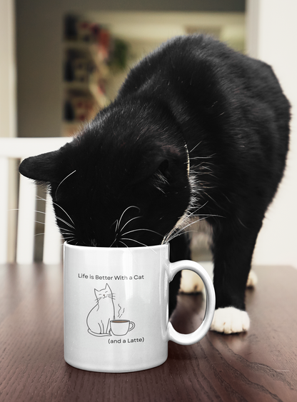 Mug - Life Is Better With A Cat and a Latte