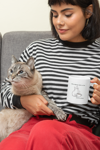 Mug - Life Is Better With A Cat and a Latte