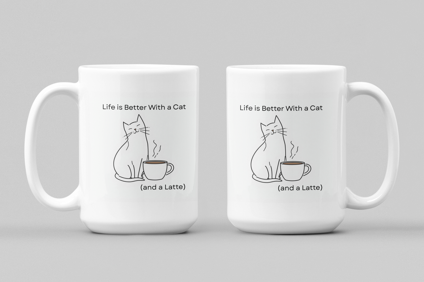 Mug - Life Is Better With A Cat and a Latte