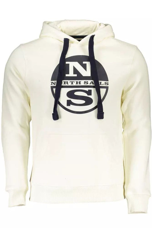 North Sails Chic White Hooded Sweatshirt - Casual Comfort