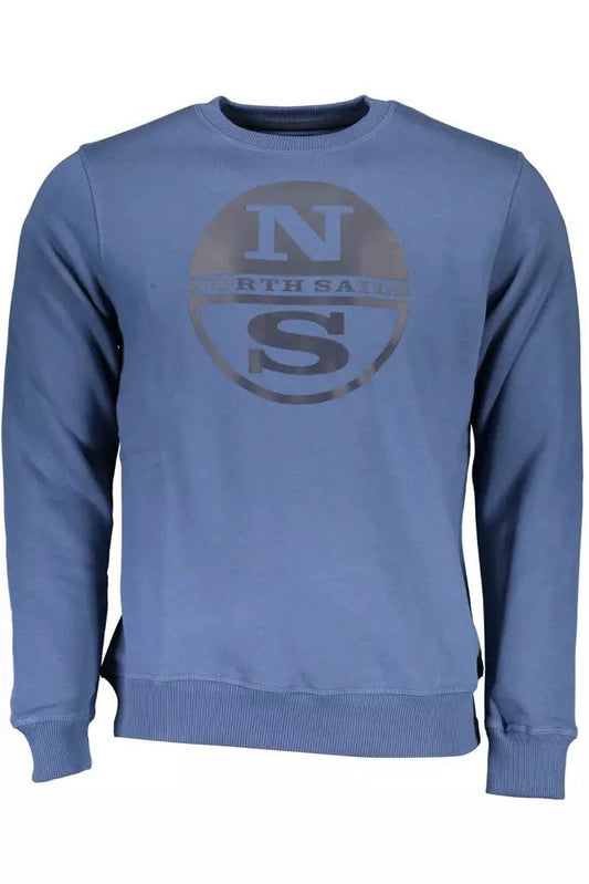 North Sails Chic Blue Printed Logo Sweatshirt