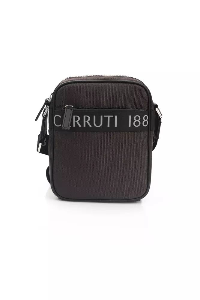Cerruti 1881 brown nylon-leather messenger bag