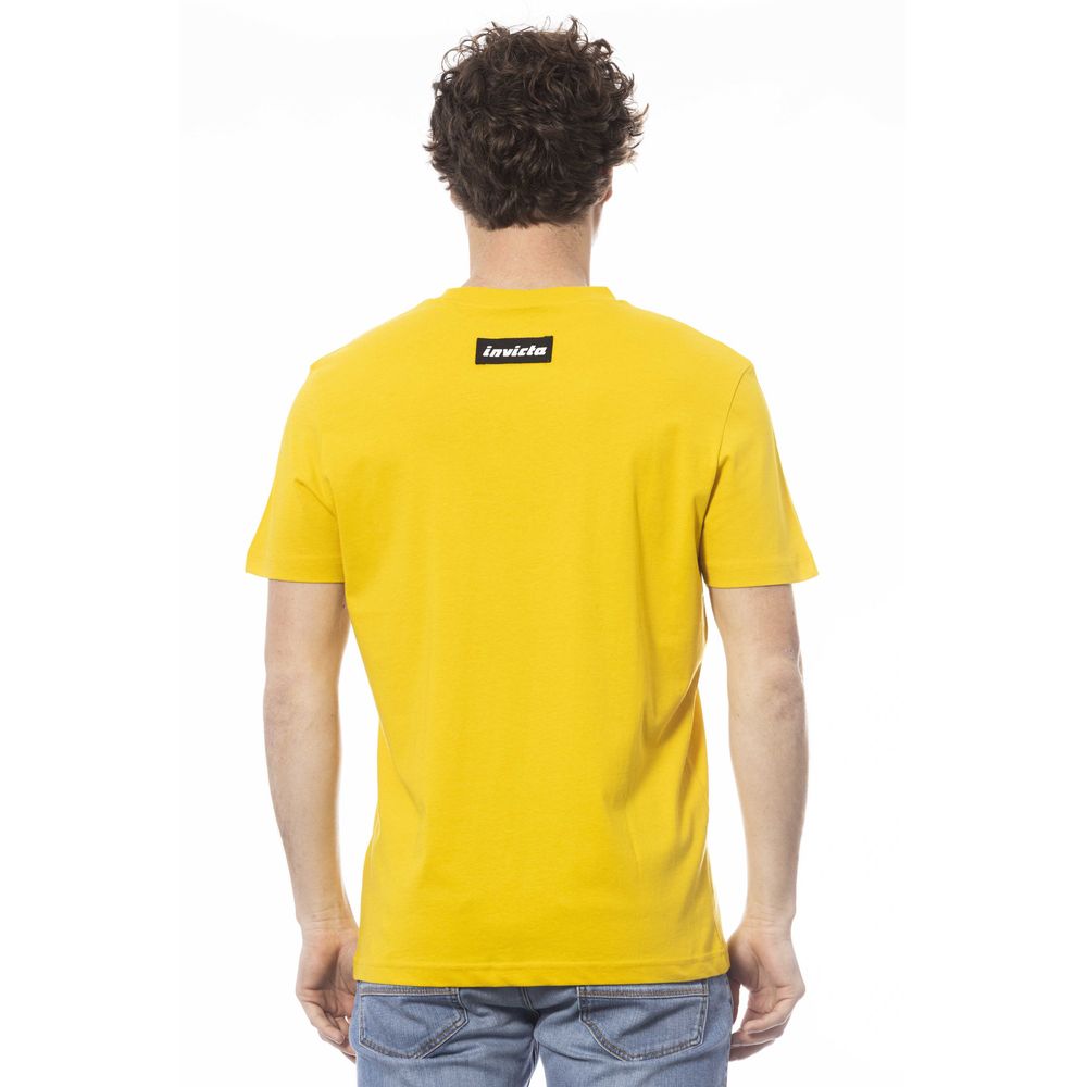 Invicta - T-shirt à logo jaune ensoleillé à col ras du cou