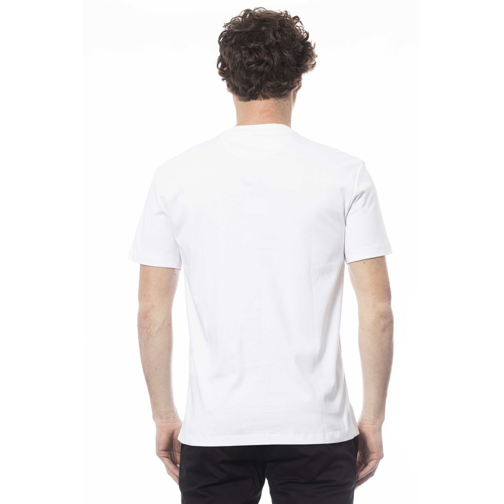 Trussardi t-shirt col rond en coton blanc