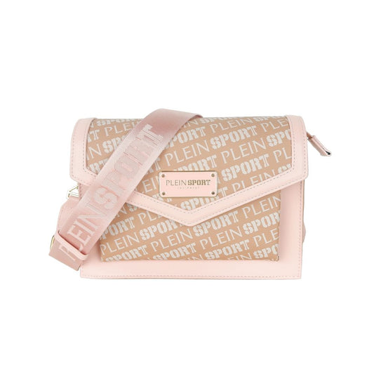 Sac bandoulière Plein Sport en polyamide rose pastel