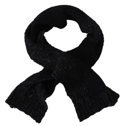 Dolce & Gabbana Elite Black Wool Blend Men's Scarf