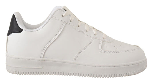 Signs white leather low top sneakers