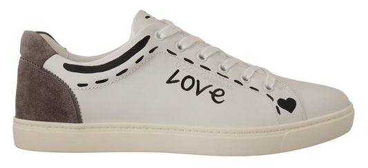 Dolce & gabbana white leather casual sneakers