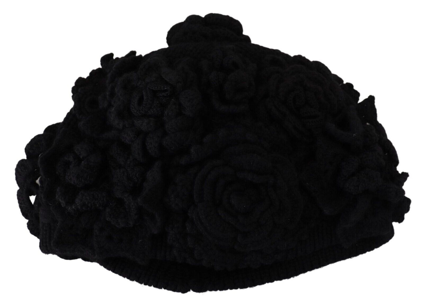 Bonnet en laine vierge noire Dolce &amp; Gabbana