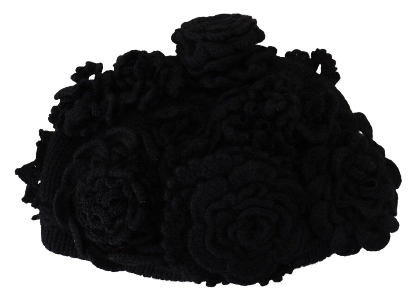 Bonnet en laine vierge noire Dolce &amp; Gabbana