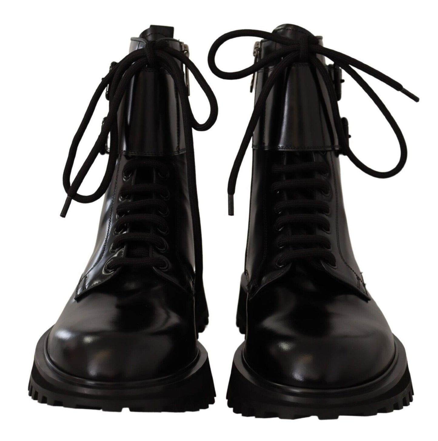 Dolce & gabbana black leather ankle boots