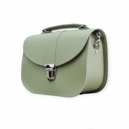 Olympia Handmade Leather Bag - Sage Green