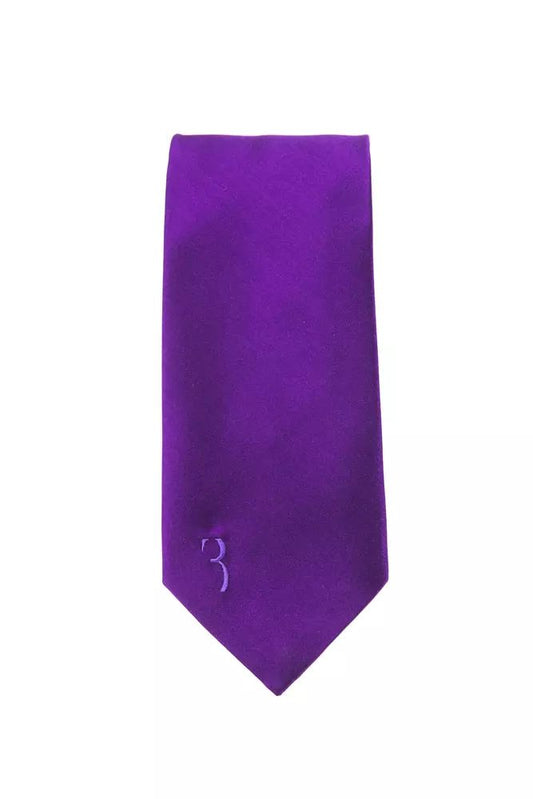 Billionaire italian couture purple embroidered sisal tie