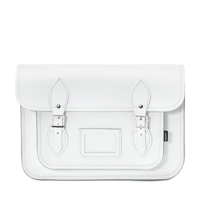 Handmade Leather Satchel - White