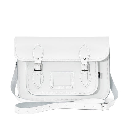 Handmade Leather Satchel - White
