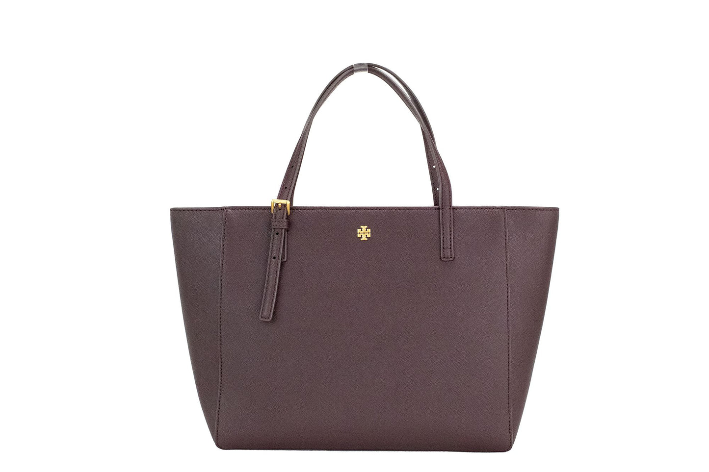 Tory Burch Emerson petit sac fourre-tout en cuir saffiano tempranillo